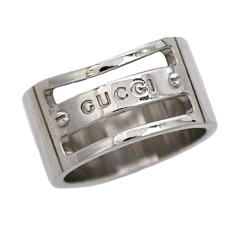 GUCCI グッチ　シルバー925 リング 約19号　ロゴ　アクセサリー GUCCI グッチ リング 指輪 メンズ 父の日 レディース 母の日