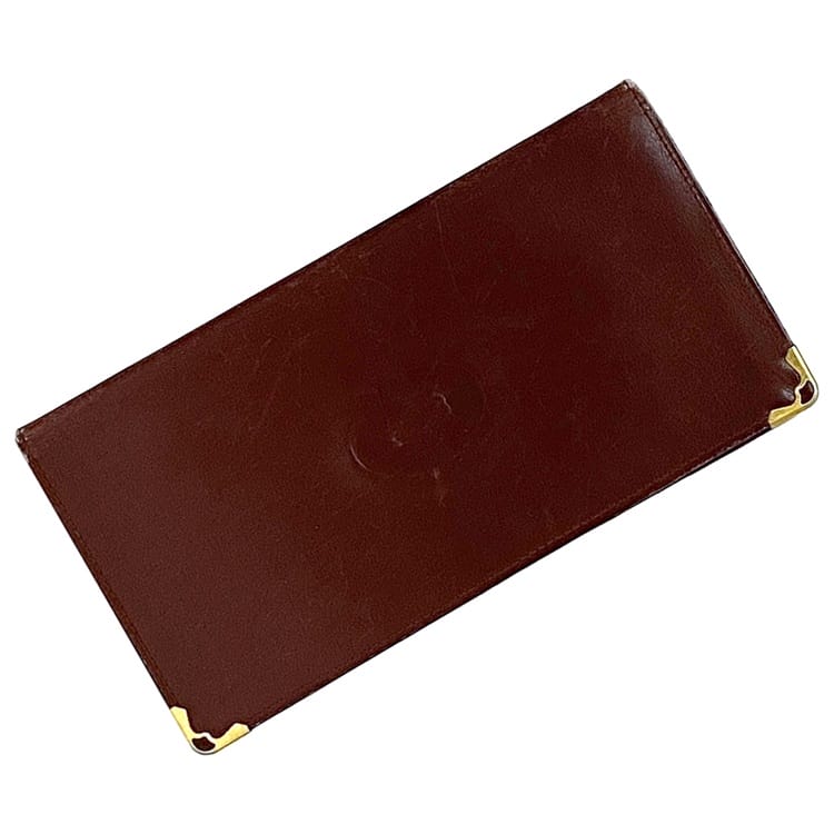 カルティエ 二つ折り 長財布 ボルドー マスト ec-20103 財布 札入れ レザー 中古 Cartier ヴィンテージ ワンポイント ロゴ 定番 人気 メンズ レディース シンプル 革 本革 お洒落 ウォレット ロング レトロ 男性 女性 ゴールド金具 上品 ブランド 本物 鑑定済み ec-21640-1.jpg