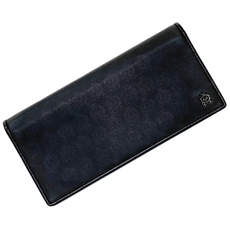 【送料無料】 ダンヒル 二つ折り 長財布 ec-21871 ブラック ディーエイト 財布 レザー 中古 dunhill 折り財布 総柄 小銭入れ有 ロゴ 定番 人気 男性 メンズ ロング ウォレット 黒色 柄 革 シンプル お洒落 エレガント 箱付き 通勤 通学 ワンポイント ブランド 本物 鑑定済み