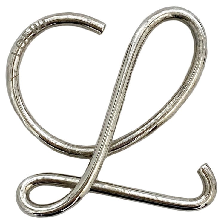 ロエベ　シルバー　キーリング　キーホルダー　アナグラム LOEWE（ロエベ） アナグラムキーリング ぺブルダイスカスタマイズ キー