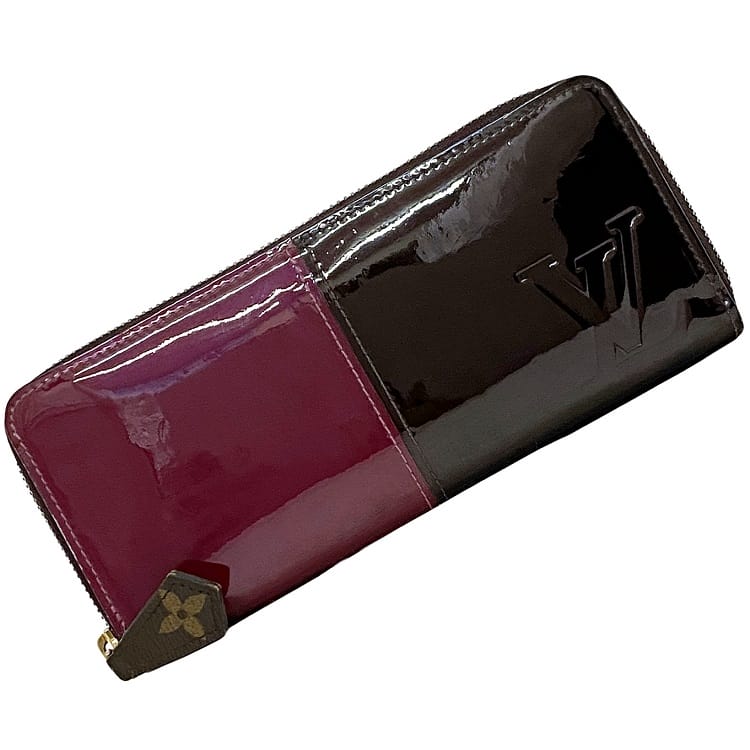 【貨物輸送無料】 ルイ ヴィトン 紙入れ ポルトフォイユ ミロワール f-22001 ボルドーワイン 赤銅色 マジェンタ アマラント ヴェルニ モノグラム M64403 美品 ラウンドジッパー 長紙入れ 専売特許 なめし革 モノグラム帆布 中古 LOUIS VUITTON バイ色合い ブランド名 本物 積もり書き済み