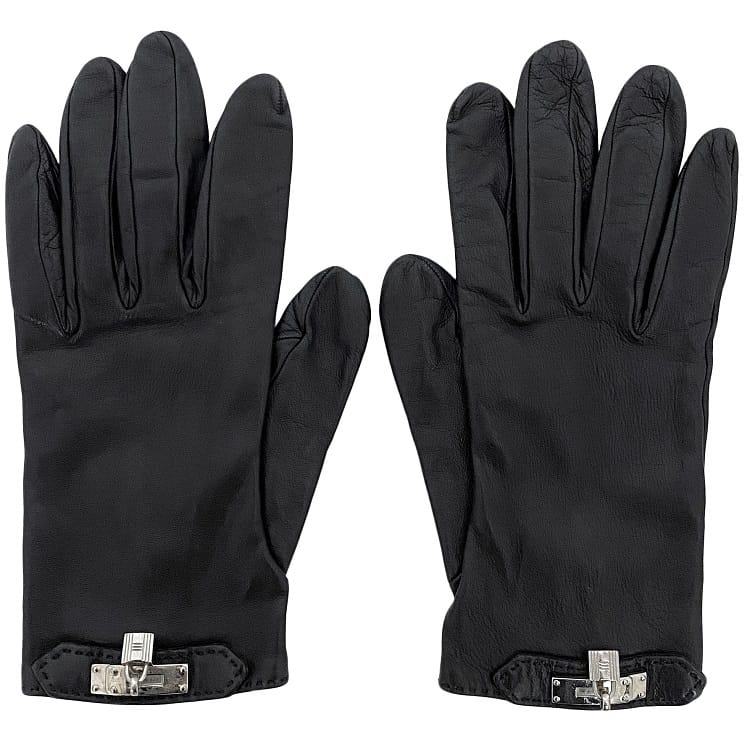 楽天市場】HERMES エルメス Hロゴ グローブ 革手袋 レザー ブラック 黒