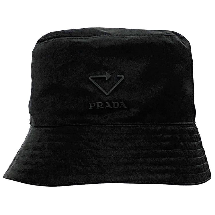 PRADA バケットハット 黒　美品 楽天市場】【送料無料】【本物】人気☆PRADA☆プラダ☆バケット