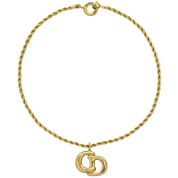 美品 クリスチャンディオール ブレスレット てんとう虫 ゴールド GP 希少 クリスチャンディオール ブレスレット てんとう虫 ゴールド GP