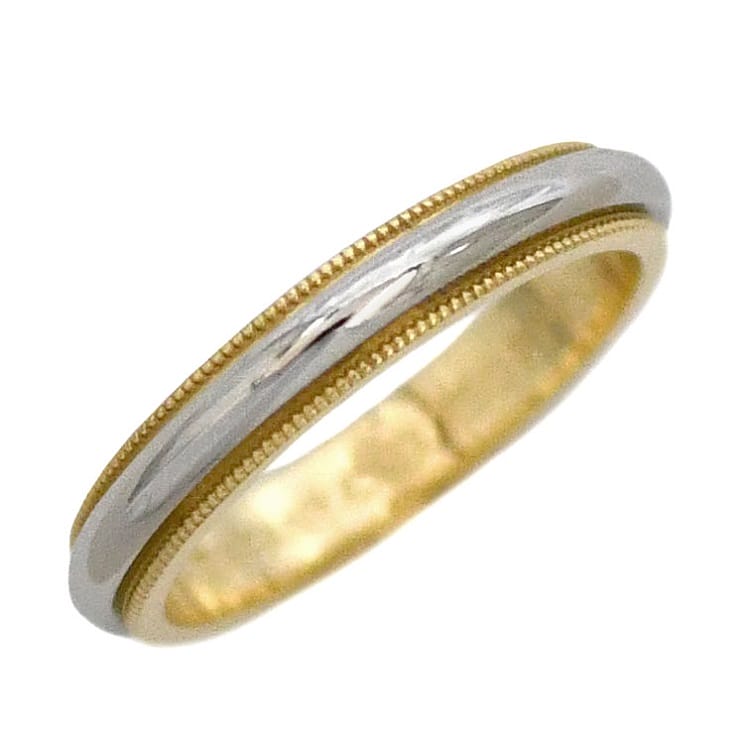 楽天市場】TIFFANY&Co ティファニー ミルグレイン バンドリング K18YG