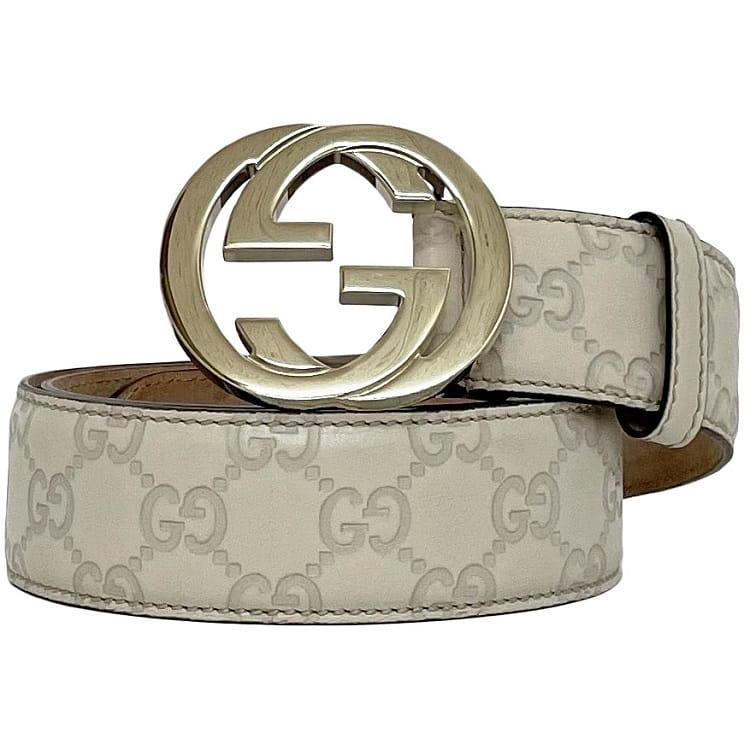 おすすめ❗️グッチ　ベルト　インターロッキング　GG　シマライン　レザー おすすめ❗️グッチ ベルト インターロッキング GG シマライン