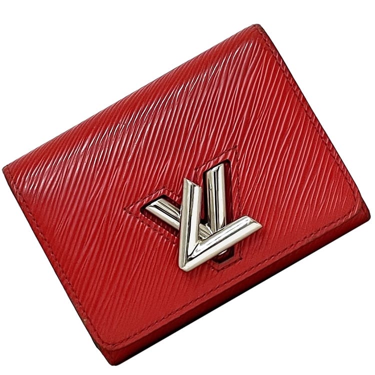 ルイヴィトン 三つ折り財布 赤 レッド エピ ポルトモネビエカルトクレディ 美品 Louis Vuitton ルイヴィトン 三つ折り財布 エピ Wホック