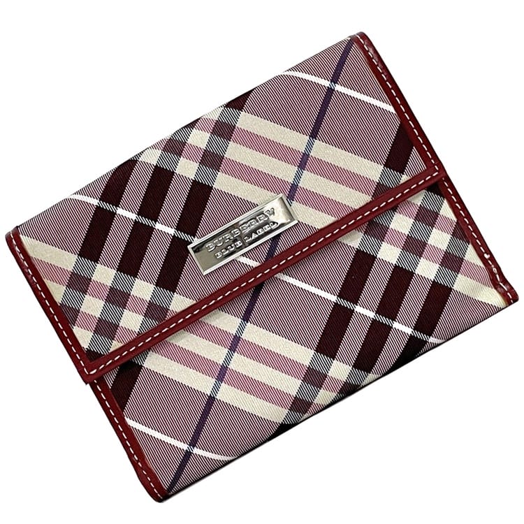 ⭐️未使用⭐️　バーバリー　ノバチェック　二つ折り財布　レザー　ブラウン BURBERRY バーバリー ノバチェック 二つ折り財布 Wホック レザー
