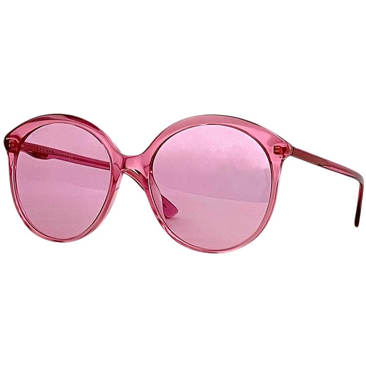 【送料無料】 グッチ サングラス f-23880 ピンク GG0257S 美品 プラスチック 中古 GUCCI ウェリントン レア カラーレンズ クリア アイウエア メンズ レディース レア カラー クリアカラー 透け感 ケース付き 男女兼用 カジュアル 普段使い おしゃれ ブランド 本物 鑑定済み