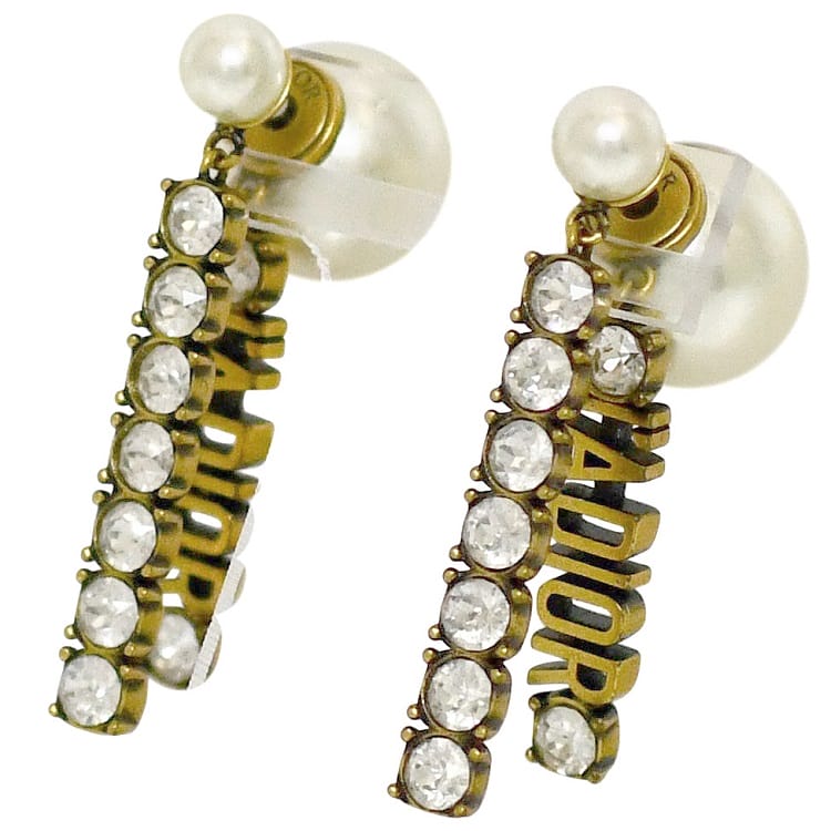 楽天市場】【送料無料】 クリスチャン ディオール ロゴ ピアス