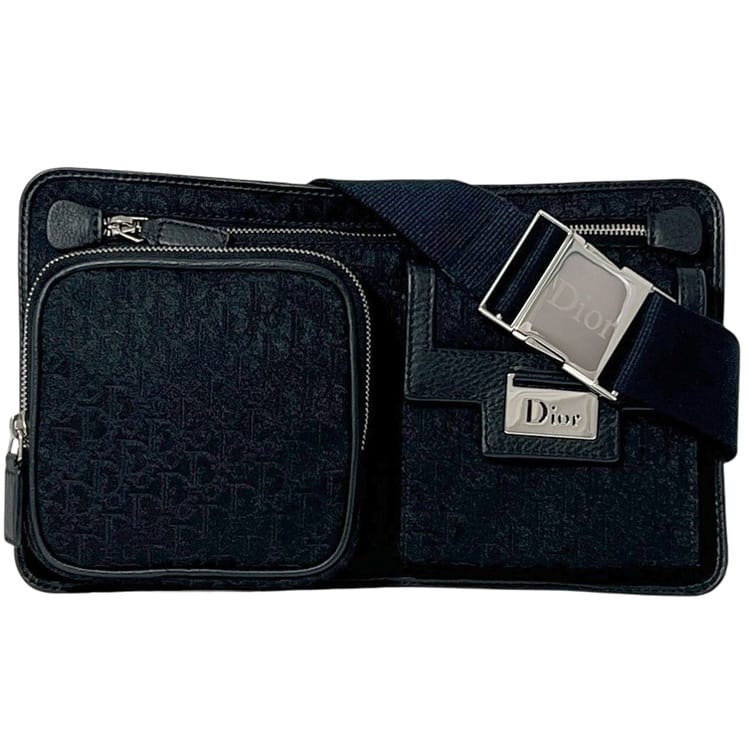 楽天市場】【超美品】 ディオール ウエストポーチ サドルバッグ レザー