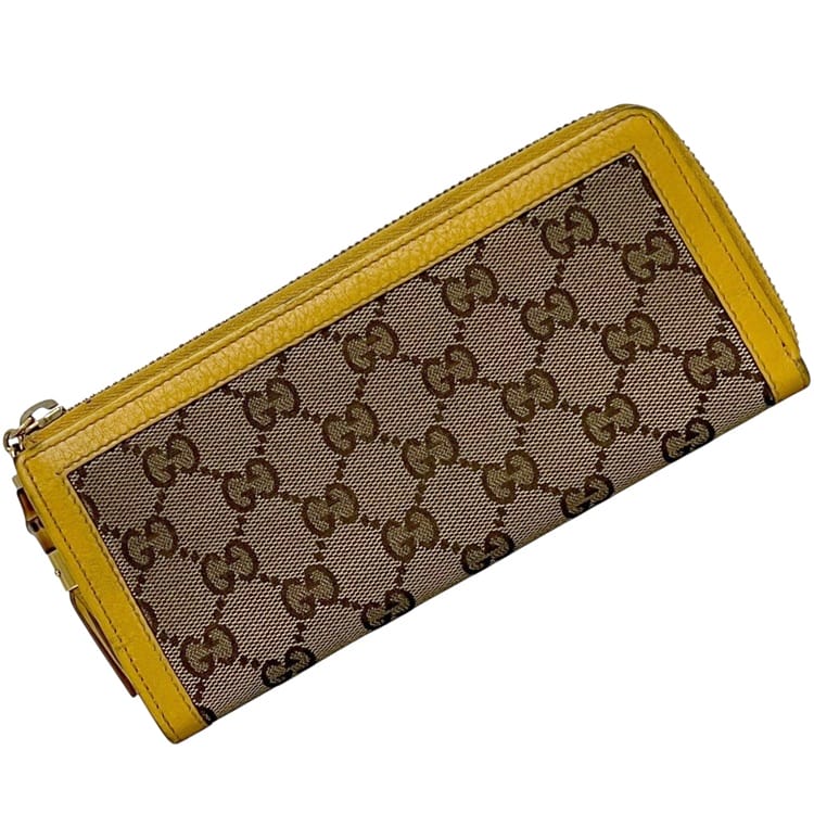 楽天市場】送料無料 GUCCI グッチ 財布 キャメル 長財布 L字ファスナー