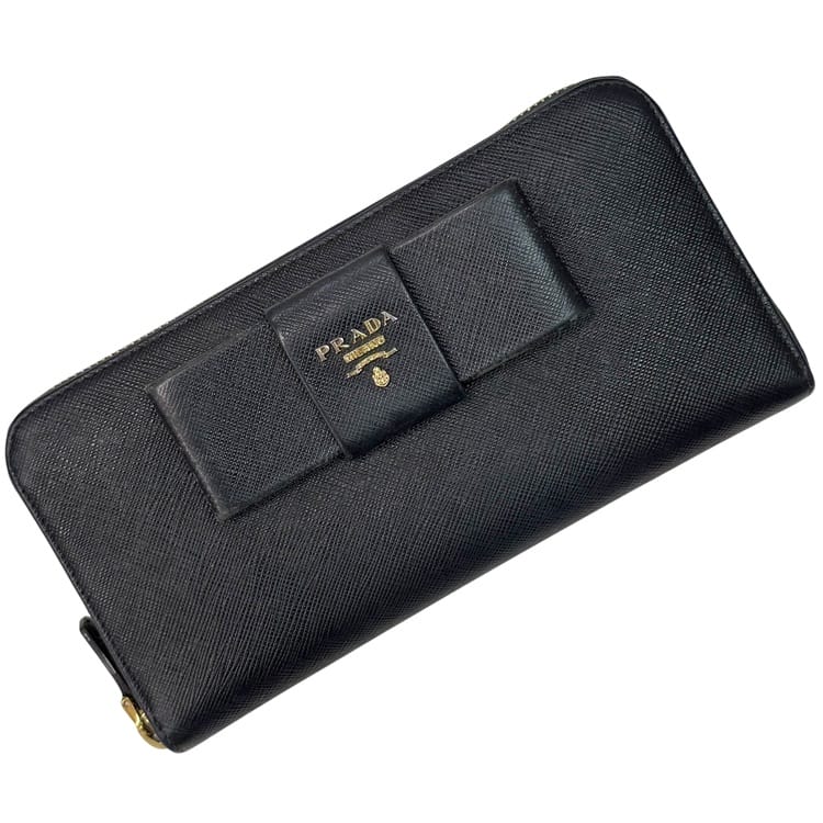 楽天市場】【送料無料】 プラダ ラウンドファスナー 長財布 ブラック