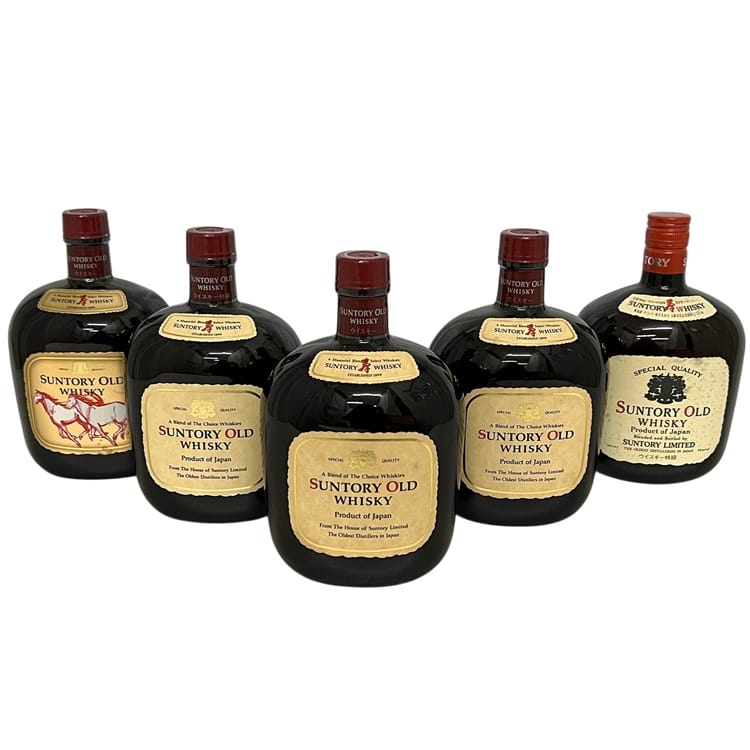 【送料無料】 サントリーオールド 5本セット SUNTORY OLD WHISKY セット商品 ウイスキー 未開封 未開栓 内容量 750ml×3本 760ml×2本 アルコール度数 43度 酒 国産 サントリー オールド WHISKY だるま ec-25280 アルコール 人気 コレクション プレゼントにも ヴィンテージ