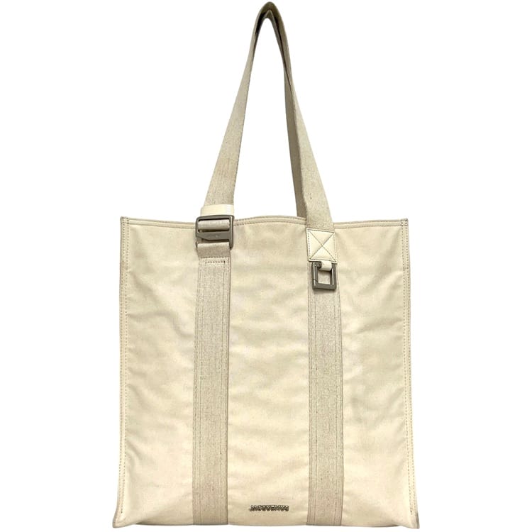 ジャックムス トートバッグ Le Cabas Cuerda 白いこと 白 クエルダ 236BA305-3137 110 美品 帆布 中古 PE2103 JACQUEMUS バッグ・小物・ブランド雑貨-バッグ-トートバッグ