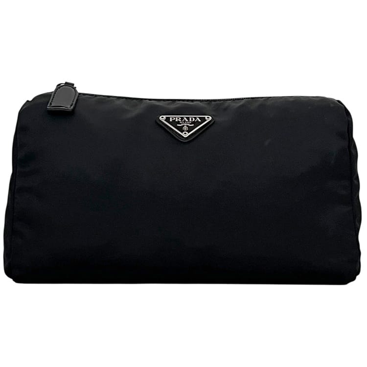 プラダ ポーチ ブラック NERO 黒 VELA MV12 小物入れ 美品 ナイロン 中古 54 PRADA｜フリマハイクラス店