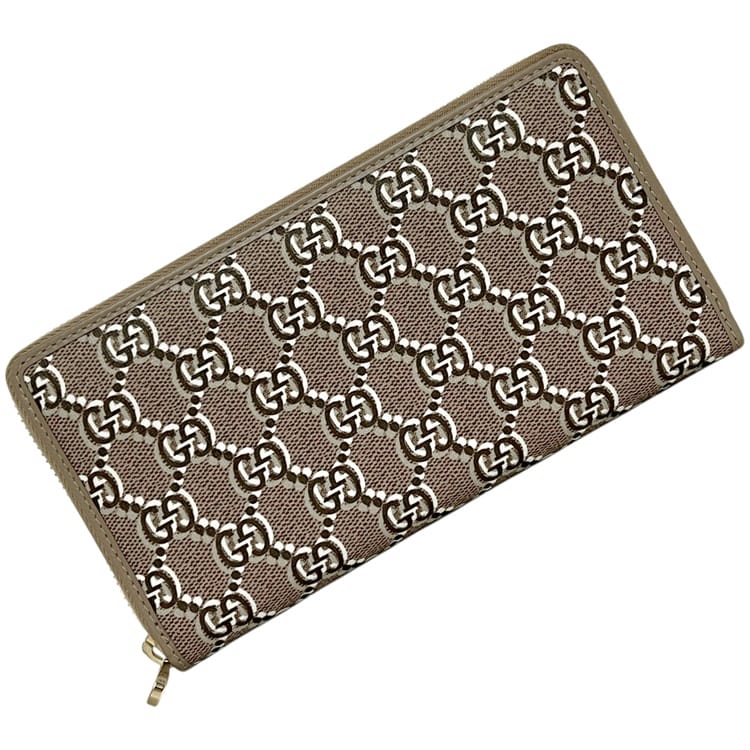 グッチ ラウンドファスナー 長財布 ベージュ GGシャドウ 795048 未使用 財布 GG PVC レザー Sランク 525040 GUCCI｜フリマハイクラス店