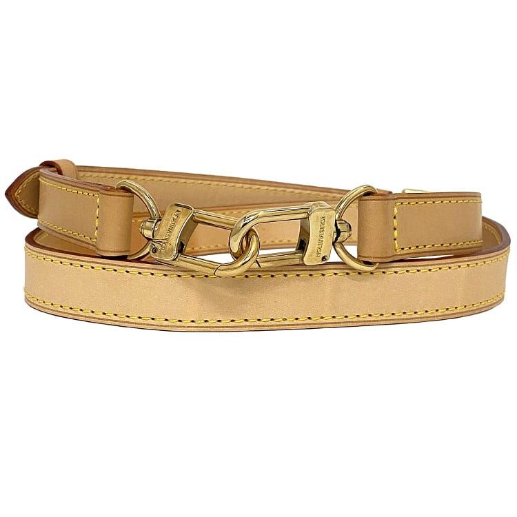 ルイ ヴィトン ショルダー ストラップ ベージュ ゴールド 美品 ヌメ革 GP 中古 LOUIS VUTTON ショルダーバッグ用 肩掛け 長さ調節可能 脱着可能 後付け 定番 人気 LV アジャスター お洒落 高級感 カジュアル レディース メンズ ブランド 本物 鑑定済み