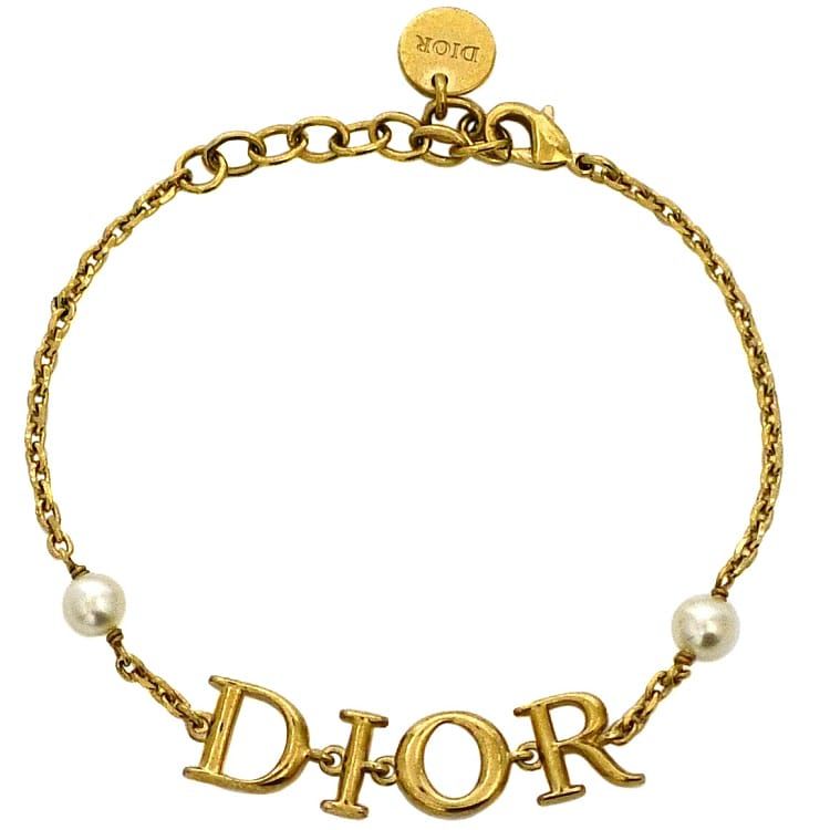 美品　レア　クリスチャンディオール　ブレスレット　ゴールド　ヴィンテージ Christian Dior - クリスチャン ディオール ブレスレット