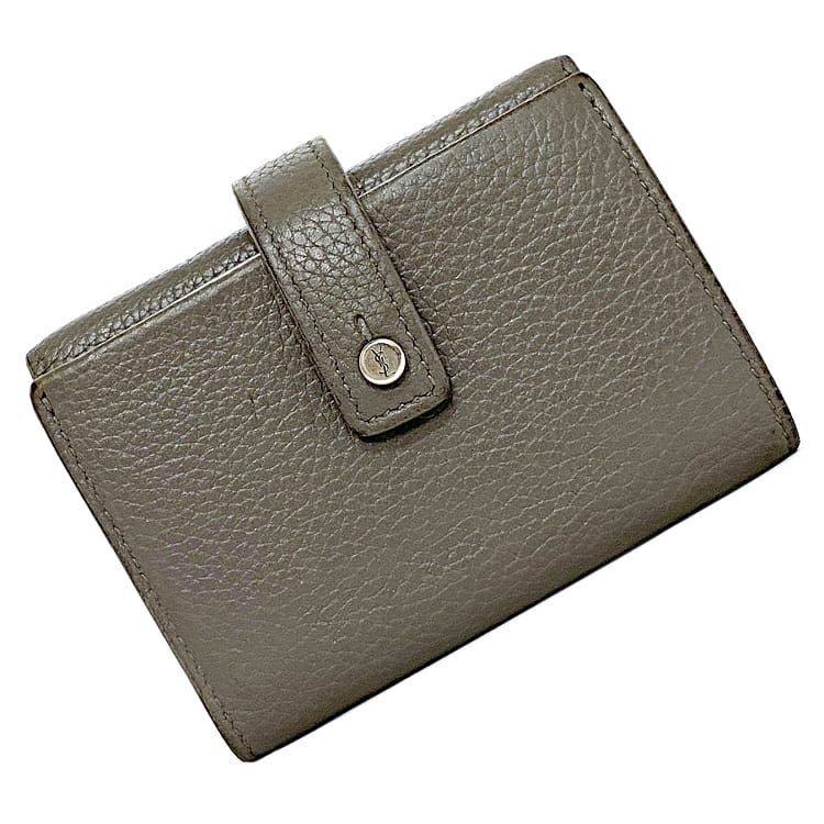 SAINT LAURENT 三つ折り財布 グレー(おまけで中古品MK財布2点) SAINT LAURENT 三つ折り財布 グレー(おまけで中古品MK財布2点)