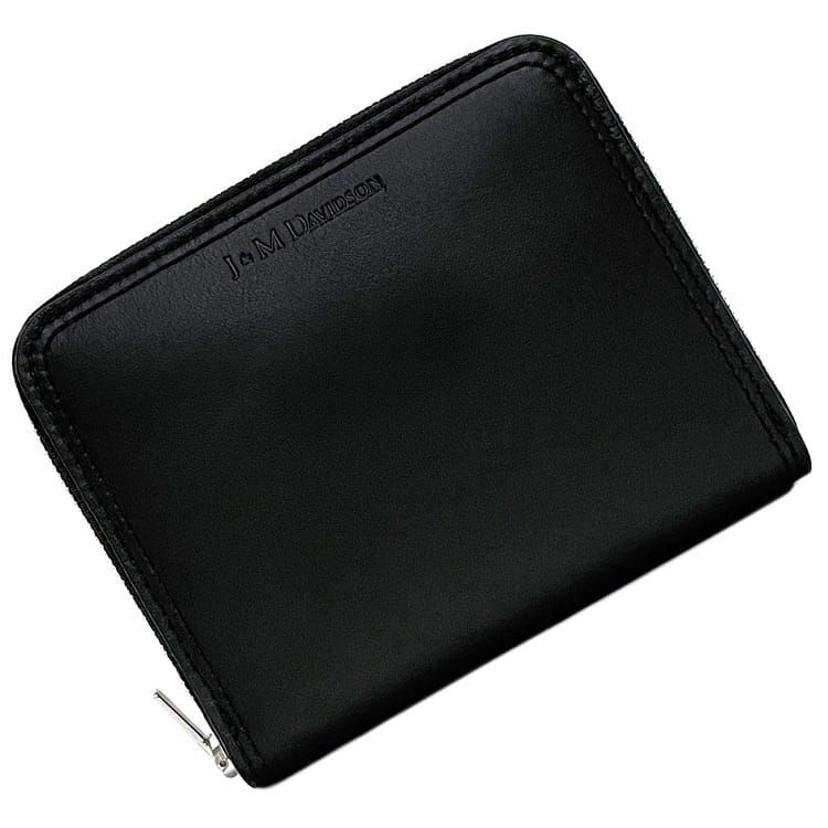 ジェイアンドエム デヴィッドソン コインケース ブラック N7314 9990 未使用 美品 小銭入れ レザー Sランク J&M DAVIDSON ファスナー ミニ ウォレット シンプル カーフレザー プレゼント ギフト 贈り物 記念日 誕生日 男性 女性 革 黒 ブランド 本物 鑑定済み