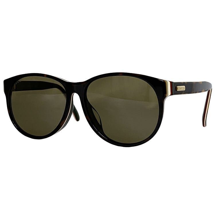 グッチ サングラス ブラウン べっ甲風 シェリー GG0271SA f-19917 美品 ウェリントン プラスチック 中古 GUCCI アイウエア ヴィンテージ カラーレンズ 定番 人気 メンズ レディース ケース付 シンプル お洒落 カジュアル　高級感 上品 ブランド 本物 鑑定済み｜フリマハイクラスブランド館