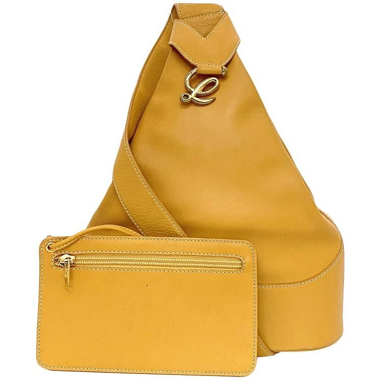 【LOEWE】ヴィンテージ 希少 ショルダーバッグ アナグラム キャメル LOEWE】ヴィンテージ 希少 ショルダーバッグ アナグラム