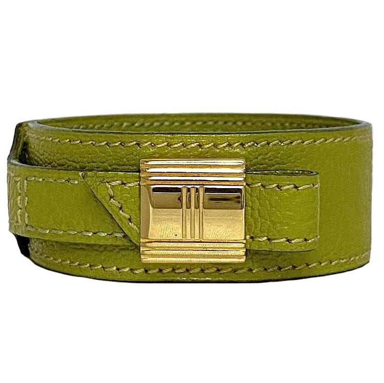HERMES　アルテミス レザーブレスレット HERMES エルメス アルテミス レザー ブレスレット/ブラック