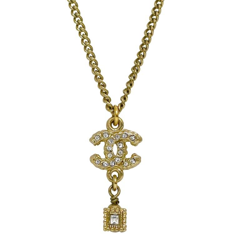シャネル ロング ネックレス ゴールド 美品 ココマーク GP 中古 A12 A CHANEL ジュエリー アクセサリー スイング キューブ 2way 人気 女性 高級感 上品 エレガント お洒落 アクセ ブランドアクセ ゴールドアクセ 箱有 レディース 華やか ブランド 本物 鑑定済み