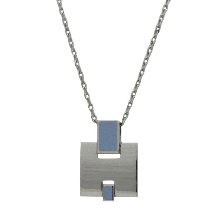 ショッパー付♡ HERMES アイリーン Hロゴ ブラック シルバー ネックレス ショッパー付♡ HERMES アイリーン Hロゴ ブラック シルバー