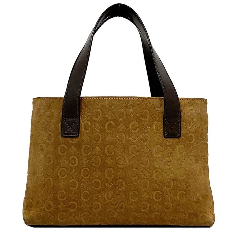 【CELINE】ハンドバッグ　マカダム柄　PVC ダークブラウン CELINE セリーヌ マカダム柄 ハンドバッグ PVC レザー ブラウン