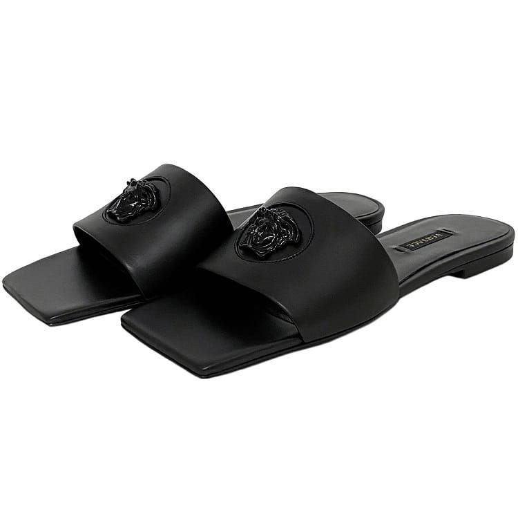 【美品】VERSACE ヴェルサーチ メデューサ付きウェッジソールサンダル 37 美品】VERSACE ヴェルサーチ メデューサ付きウェッジソール