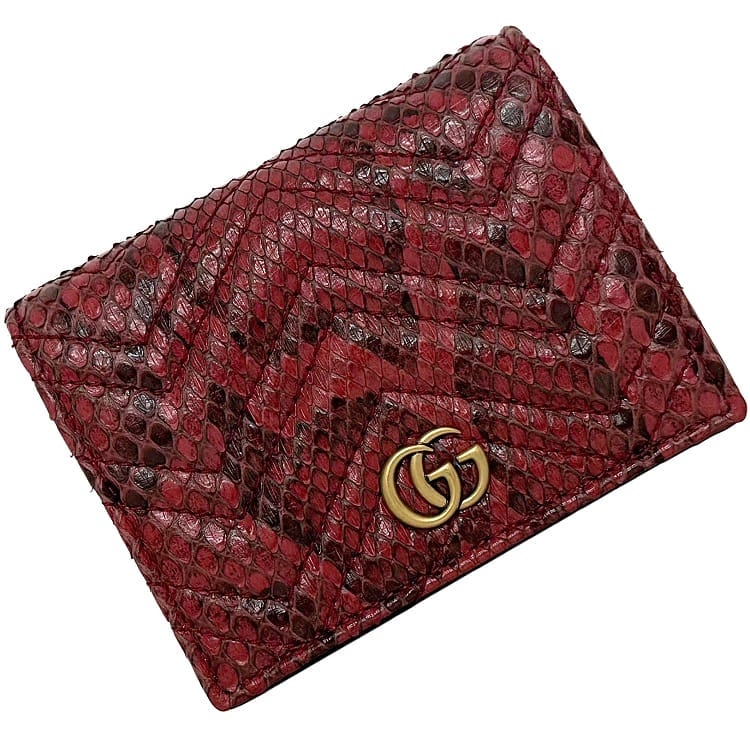 楽天市場】グッチ GGマーモント 二つ折り財布 456126 パイソン マルチ
