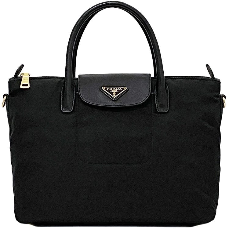 PRADA プラダ フラップ トートバッグ 三角ロゴ プレート 大容量 PRADA プラダ フラップ トートバッグ 三角ロゴ プレート 大容量