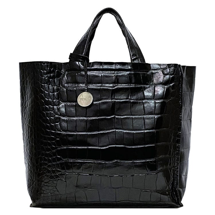 FURLA 黒 クロコ調 ビジネスバッグ ec-22644-1.jpg