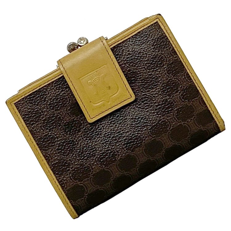 極美品 CELINE 二つ折り財布 レザー がま口 楽天市場】【財布】CELINE セリーヌ サークルロゴ ガマ口 がま口