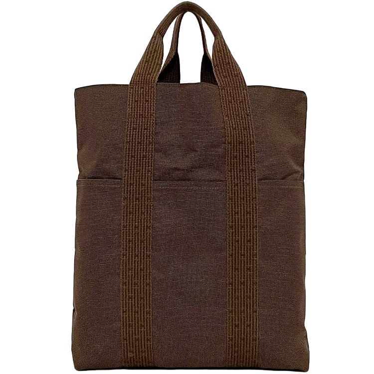 エルメス トートバッグ エールライン カバス ec-23249 ブラウン エール 美品 キャンバス 中古 HERMES 軽い 茶色 ビジネス 書類 a4 ヴィンテージ 定番 人気 メンズ レディース ハンドバッグ 縦型 ファスナー シンプル 布地バッグ ブランド 本物 鑑定済み｜フリマハイクラスブランド館