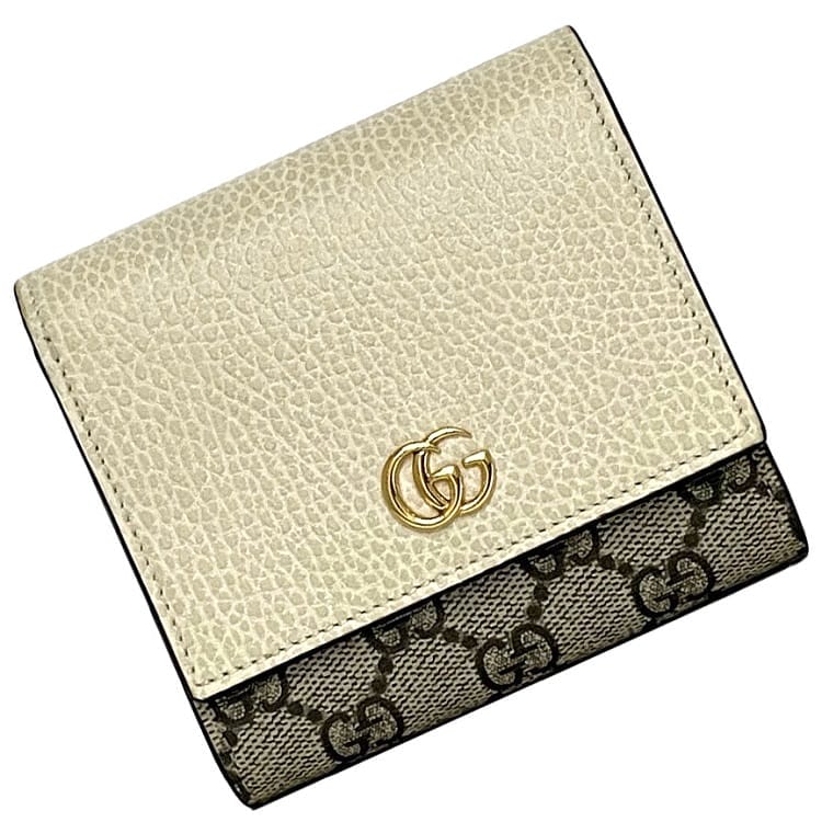値下げしました‼️早い者勝ち‼️安心鑑定付き‼️美品‼️GUCCI 二つ折り財布 グッチ GUCCI 二つ折り財布 小銭入れ付 オフィディアGG GGスプリーム