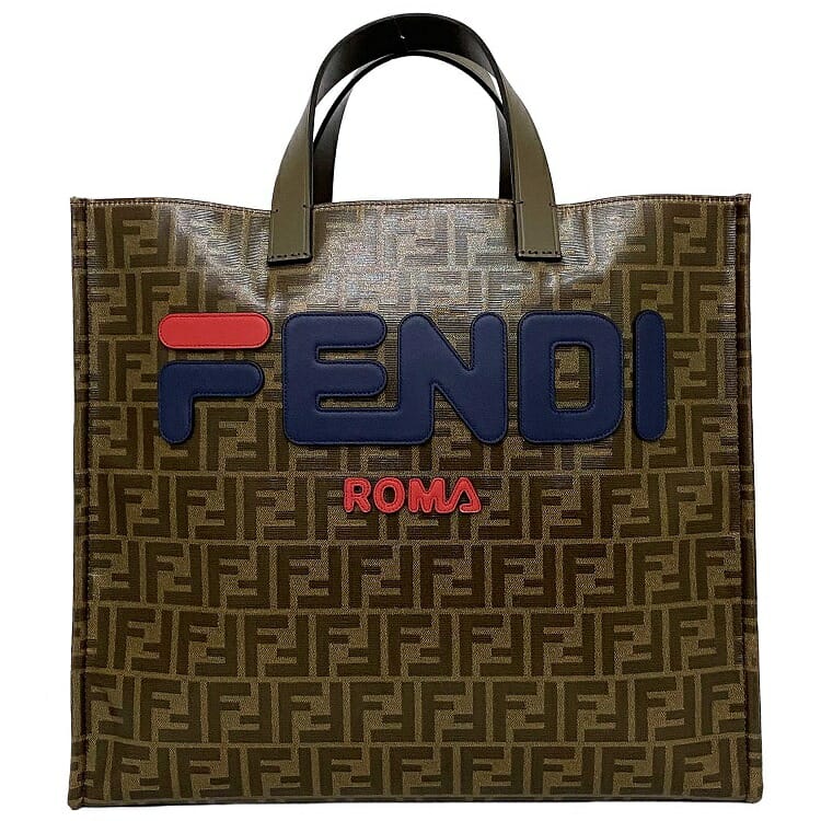 美品●FENDI●ミディアムトートバック FENDI】フェンディ『ロゴ ショッパー ミディアムトート』8BH378