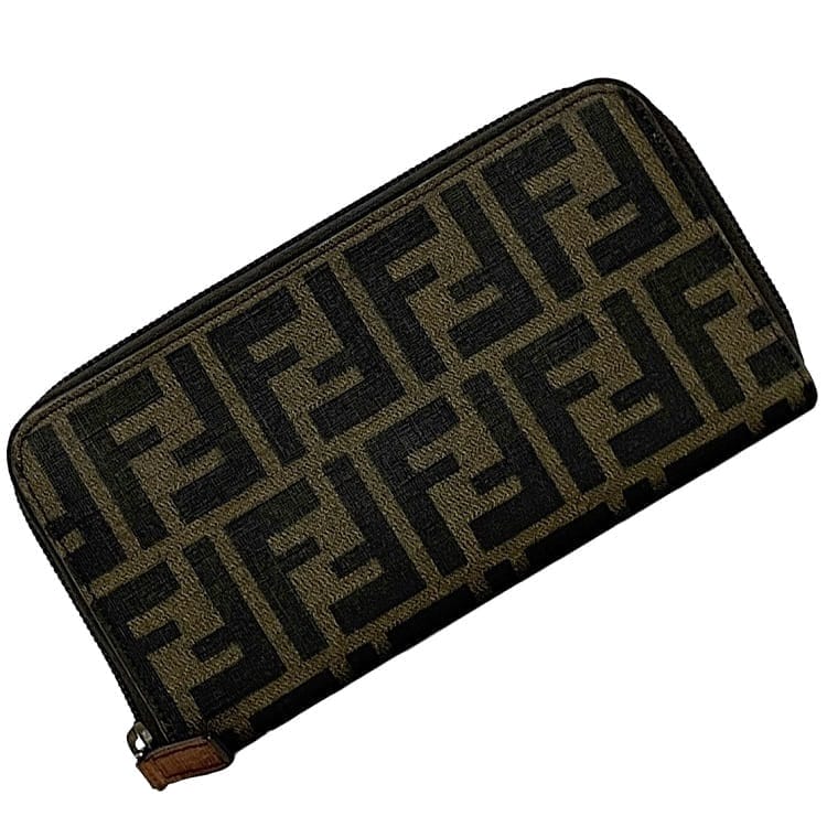 Fendi ロゴ入り 長財布 ブラウン FENDI フェンディ ロゴ フラップ コンチネンタル 財布 ブランド