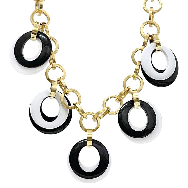 楽天市場】マルニ MARNI ネックレス アイボリーxゴールドx