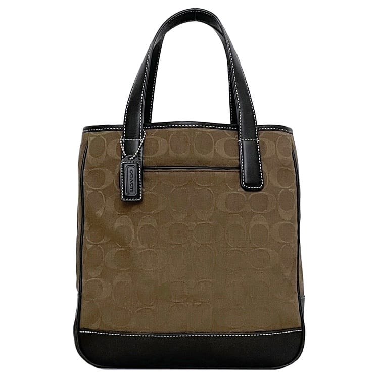 COACH コーチ　ブラック系　ゴールド金具 一部レザー トートバッグ　肩掛け COACH - コーチ オールドコーチ トートバッグ ゴールド金具