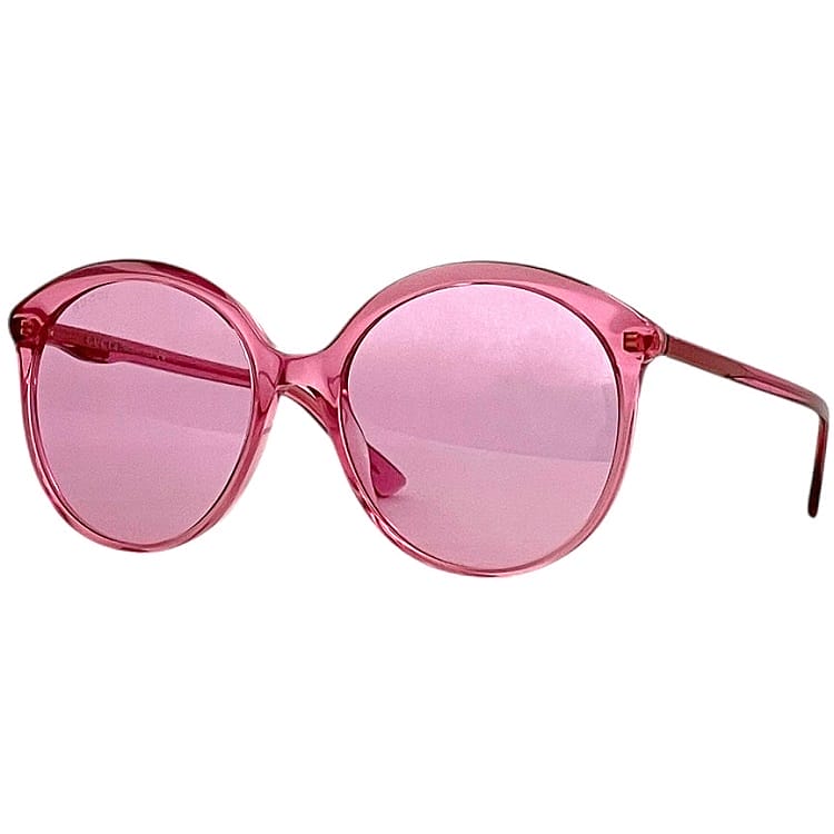 グッチ サングラス f-23880 ピンク GG0257S 美品 プラスチック 中古 GUCCI ウェリントン レア カラーレンズ クリア アイウエア メンズ レディース レア カラー クリアカラー 透け感 ケース付き 男女兼用 カジュアル 普段使い おしゃれ ブランド 本物 鑑定済み