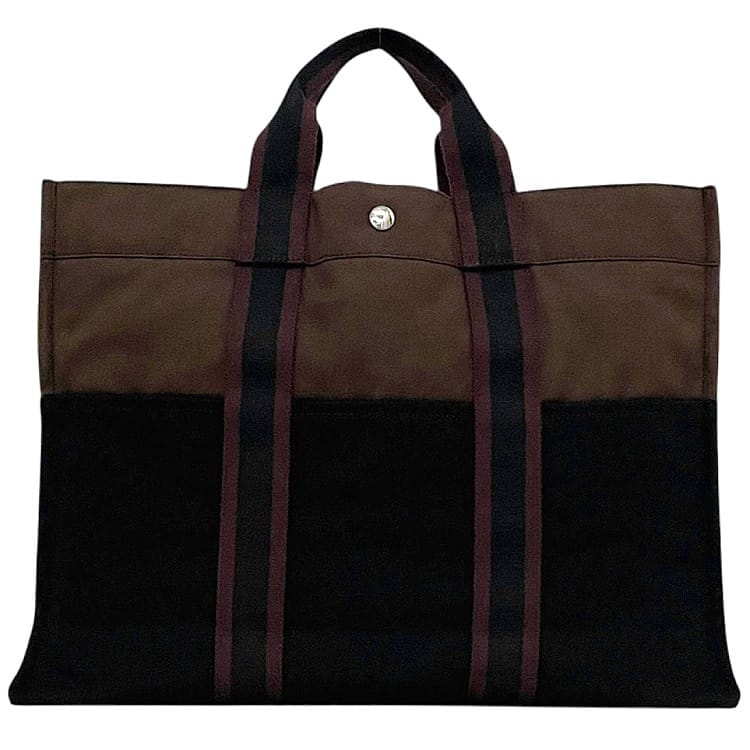 【正規品・鑑定済】HERMESエルメス フールトゥMM ブラックキャンバスバッグ フールトゥ エルメス トートバッグ MM キャンバス ブラック