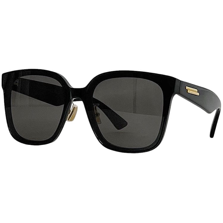 ボッテガヴェネタ サングラス f-24198 ブラック BV303SK 美品 プラスチック 中古 BOTTEGAVENETA アイウエア ワンカラー ケース付き メンズ レディース 男女兼用 シンプル 定番 人気 ウェリントン ワンカラー 黒 黒レンズ ブランド 本物 鑑定済み