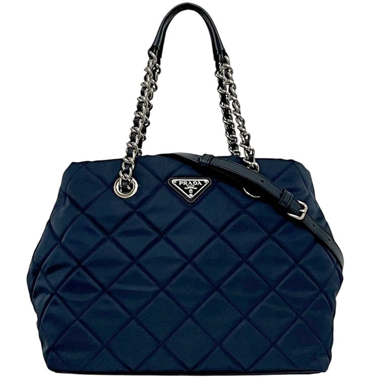 プラダ 2way バッグ ネイビー テスート 1BG740 美品 トートバッグ ナイロン サフィアーノ レザー 中古 165 PRADA ショルダーバッグ チェーンバッグ 三角ロゴ プレート シルバー金具 レディース 定番 人気 軽い 楽天市場】プラダ 2way バッグ f-24442 ネイビー テスート 1BG740 美