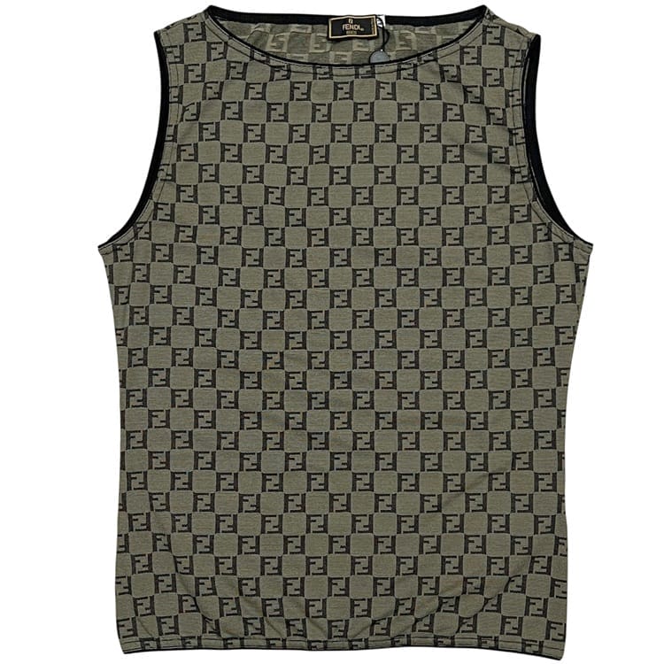 楽天市場】【中古】 FENDI （フェンディ） ｽﾞｯｶ ﾀﾝｸﾄｯﾌﾟ ロゴ へそ出し