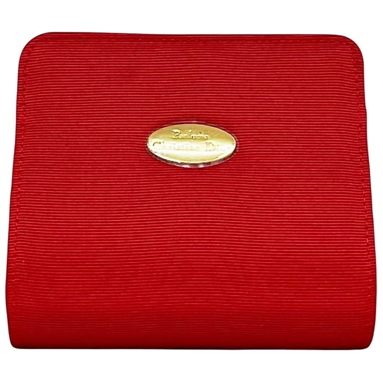 クリスチャン ディオール ポーチ ec-24733 レッド Parfums ミラー付 未使用 キャンバス Sランク F035229000 Christian Dior 小物入れ コスメ メイク 化粧ポーチ 赤 レディース メンズ 定番 人気 ゴールド金具 シンプル ロゴ金具 ブランド 本物 鑑定済み