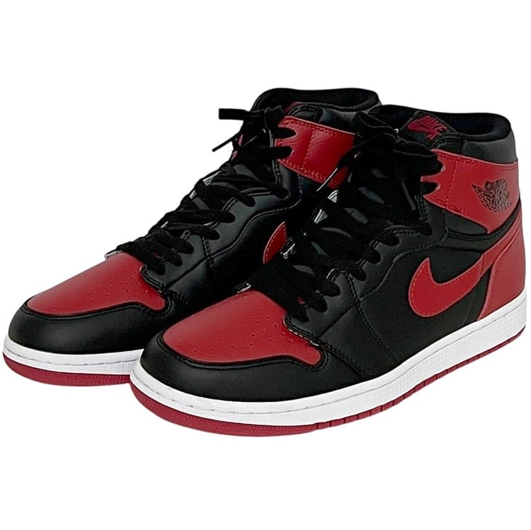 ナイキ スニーカー AIR JORDAN 1 RETRO HIGH OG ec-24864 レッド ブラック Bred エア ジョーダン 555088 001 未使用 美品 28.0cm US10 合成皮革 ナイロン Sランク 841018X NIKE ハイカット 靴 シューズ メンズ 人気カラー 箱付き 赤 黒 ブランド 本物 鑑定済み