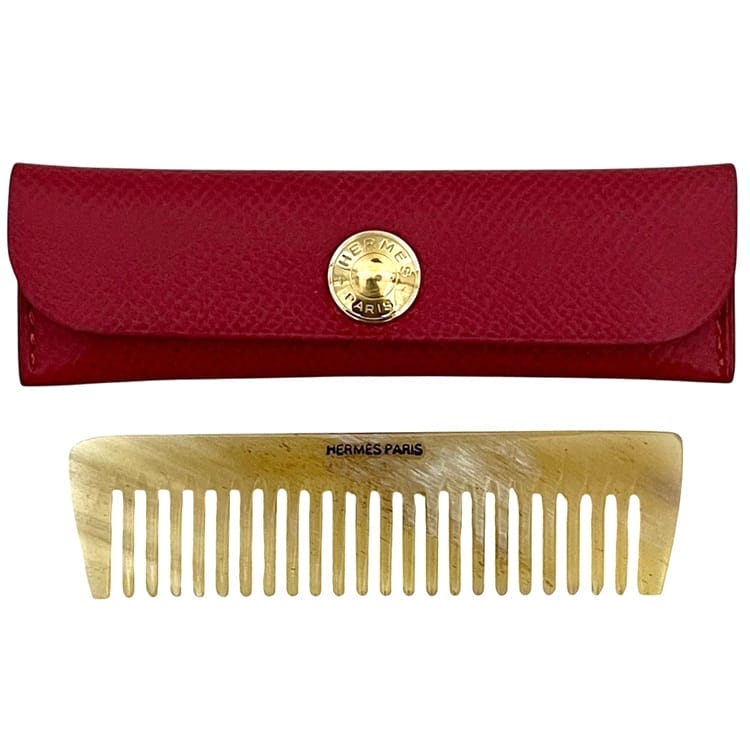 楽天市場】HERMES エルメス コーム 櫛 くし ケース付き バッファロー
